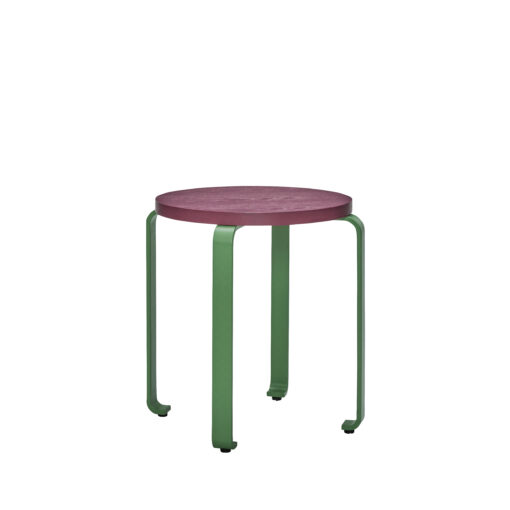 HÜBSCH Stool Smile - Burgundy/Green