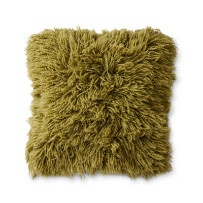 HKLIVING Fluffy cushion - olive