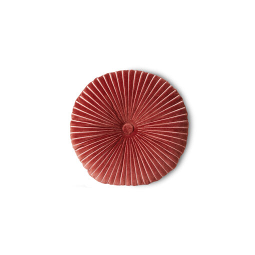 HKLIVING Round Ripple Cushion - Burgundy